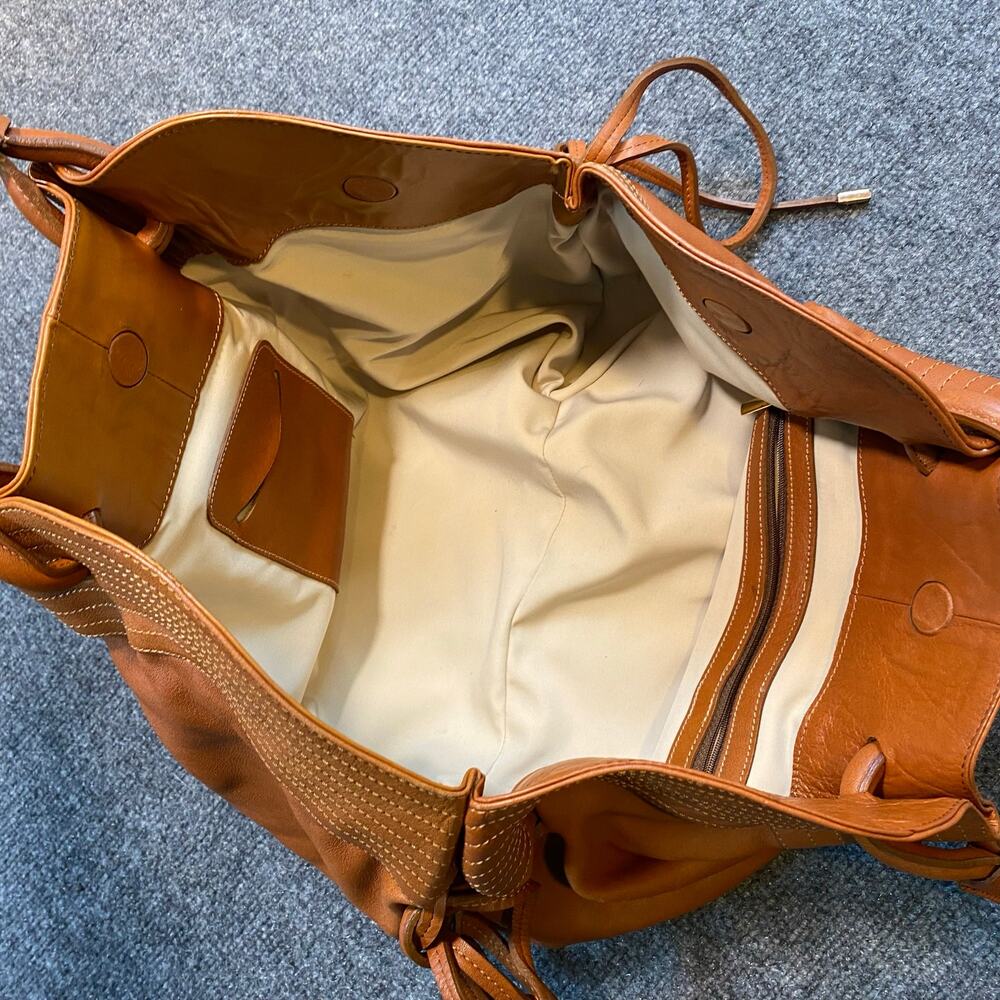 Dolce Gabbana XX Anniversary Brown Genuine Leather Hobo Shoulder Bag Large Purse - Picture 5 of 13